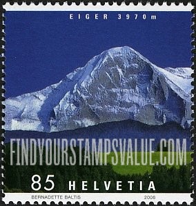 FindYourStampsValue: Federal Administration, Mountains: Eiger