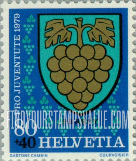 FindYourStampsValue: Semi-Postal, Communal Arms: Perroy