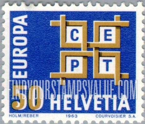 FindYourStampsValue: Federal Administration: Europa, 1963