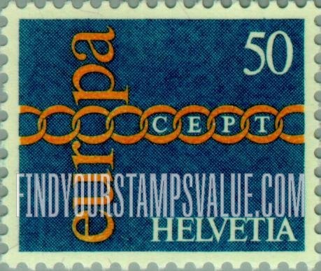 FindYourStampsValue: Federal Administration: Europa, 1971