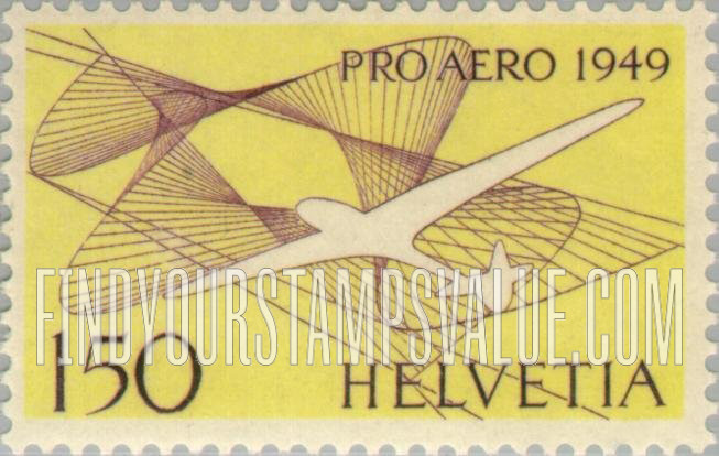 FindYourStampsValue: Air Post: Glider in Symbolized Aerodynamic Buoyancy