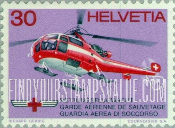 FindYourStampsValue: Federal Administration: Red Cross Rescue Helicopter