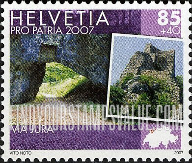 FindYourStampsValue: Semi-Postal, Historic Roads: Via Jacobi, Chapel of St. Apollonia