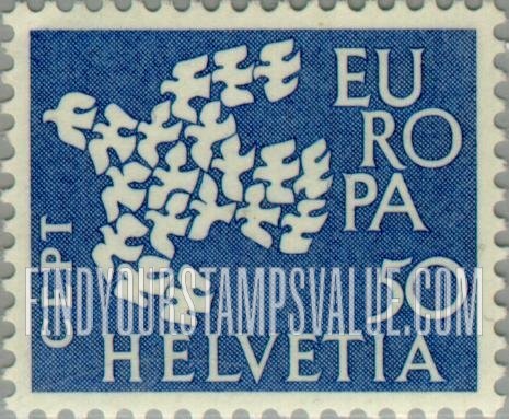 FindYourStampsValue: Federal Administration: Europa, 1961