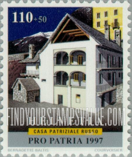 FindYourStampsValue: Semi-Postal: Municipal Building, Onsernone Valley