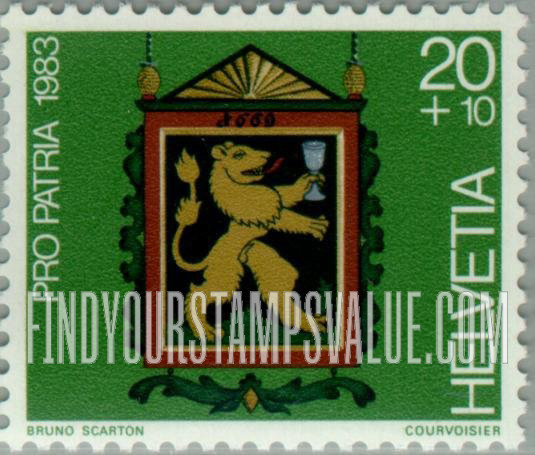 FindYourStampsValue: Semi-Postal: Lion Inn, Heimiswil, 1669