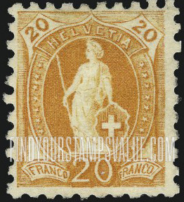 FindYourStampsValue: Federal Administration: Helvetia (Large numerals)