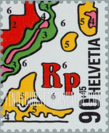 FindYourStampsValue: Semi-Postal, NABA 2000 Philatelic Exhibition, St. Gallen: Quadrant of stylized Coat of Arms, LR