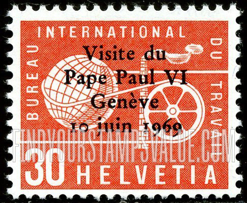 FindYourStampsValue: For The International Labor Bureau: Globe, Chimney and Wheel