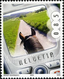 FindYourStampsValue: Federal Administration, Cell Phone Pictures: On Horseback, by Brigit Rohrbach