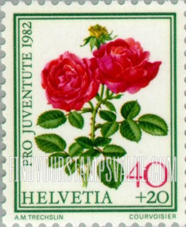 FindYourStampsValue: Semi-Postal, Roses: Hugh Dickson