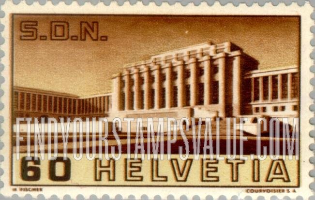 FindYourStampsValue: Federal Administration: Main Building, Palace of League of Nations