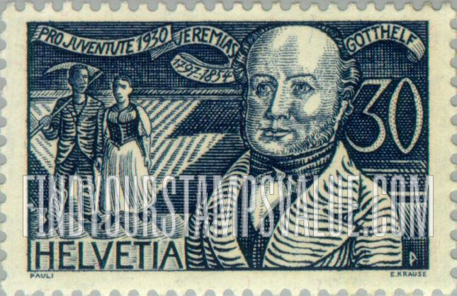 FindYourStampsValue: Semi-Postal: Jeremias Gotthelf