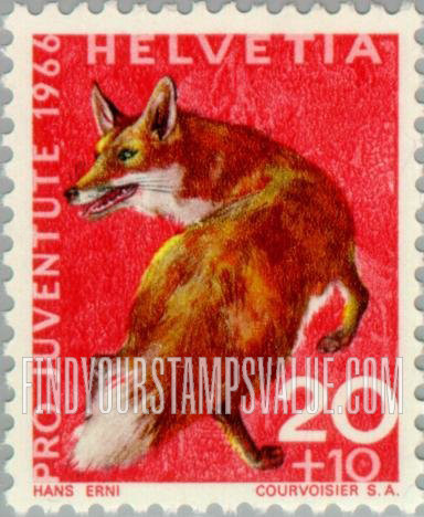 FindYourStampsValue: Semi-Postal, Animal: Red fox