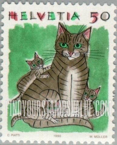 FindYourStampsValue: Federal Administration, Animals: House cats