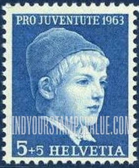 FindYourStampsValue: Semi-Postal: Portrait of a Boy by Albert Anker