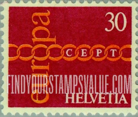 FindYourStampsValue: Federal Administration: Europa, 1971