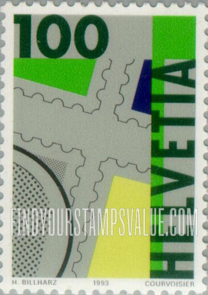 FindYourStampsValue: Federal Administration, First Swiss Postage Stamps, 150th Anniversary: Stylized stamps on album page