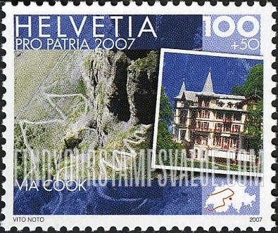 FindYourStampsValue: Semi-Postal, Historic Roads: Via Gottardo, Alte Sust