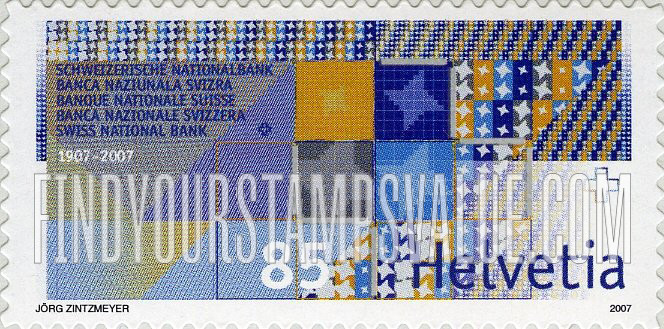 FindYourStampsValue: Federal Administration, Swiss National Bank, Centenary: Banknote security devices