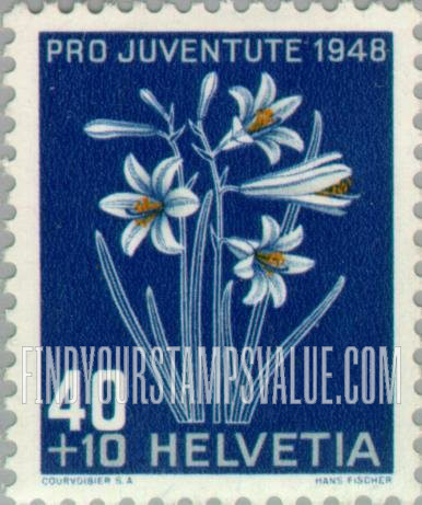 FindYourStampsValue: Semi-Postal: Lily of paradise