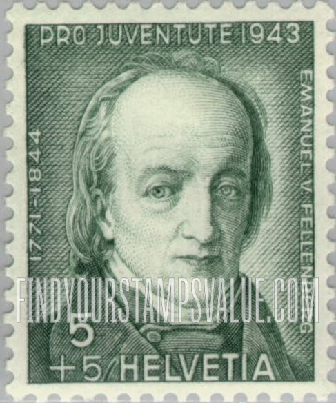 FindYourStampsValue: Semi-Postal: Emanuel von Fellenberg