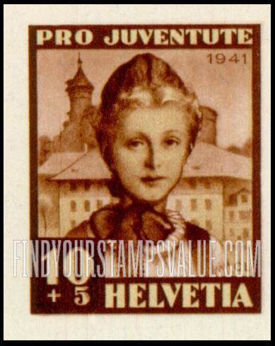 FindYourStampsValue: Semi-Postal: Girl of Schaffhausen