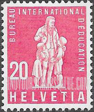 FindYourStampsValue: For The International Bureau of Education: Pestalozzi Monument at Yverdon