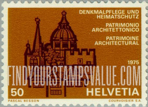 FindYourStampsValue: Federal Administration: Architectural Heritage Year Emblem
