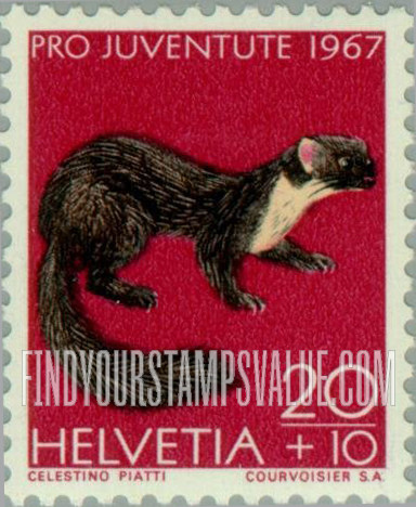 FindYourStampsValue: Semi-Postal: Pine marten