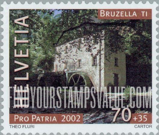 FindYourStampsValue: Semi-Postal, Mills, Location: Bruzella