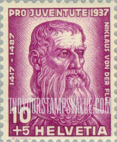 FindYourStampsValue: Semi-Postal: Nicholas von der Flüe