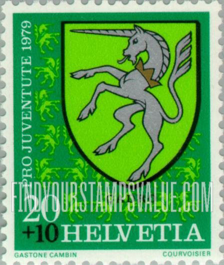 FindYourStampsValue: Semi-Postal, Communal Arms: Cadro