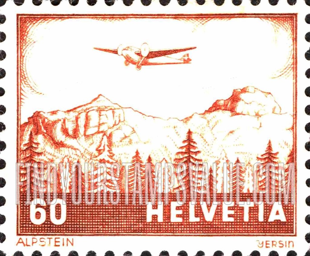 FindYourStampsValue: Air Post: Alpstein