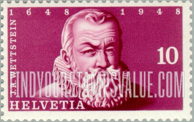 FindYourStampsValue: Semi-Postal: Johann R. Wettstein