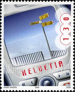 FindYourStampsValue: Federal Administration, Cell Phone Pictures: On Top of the World, by Rémy Sager