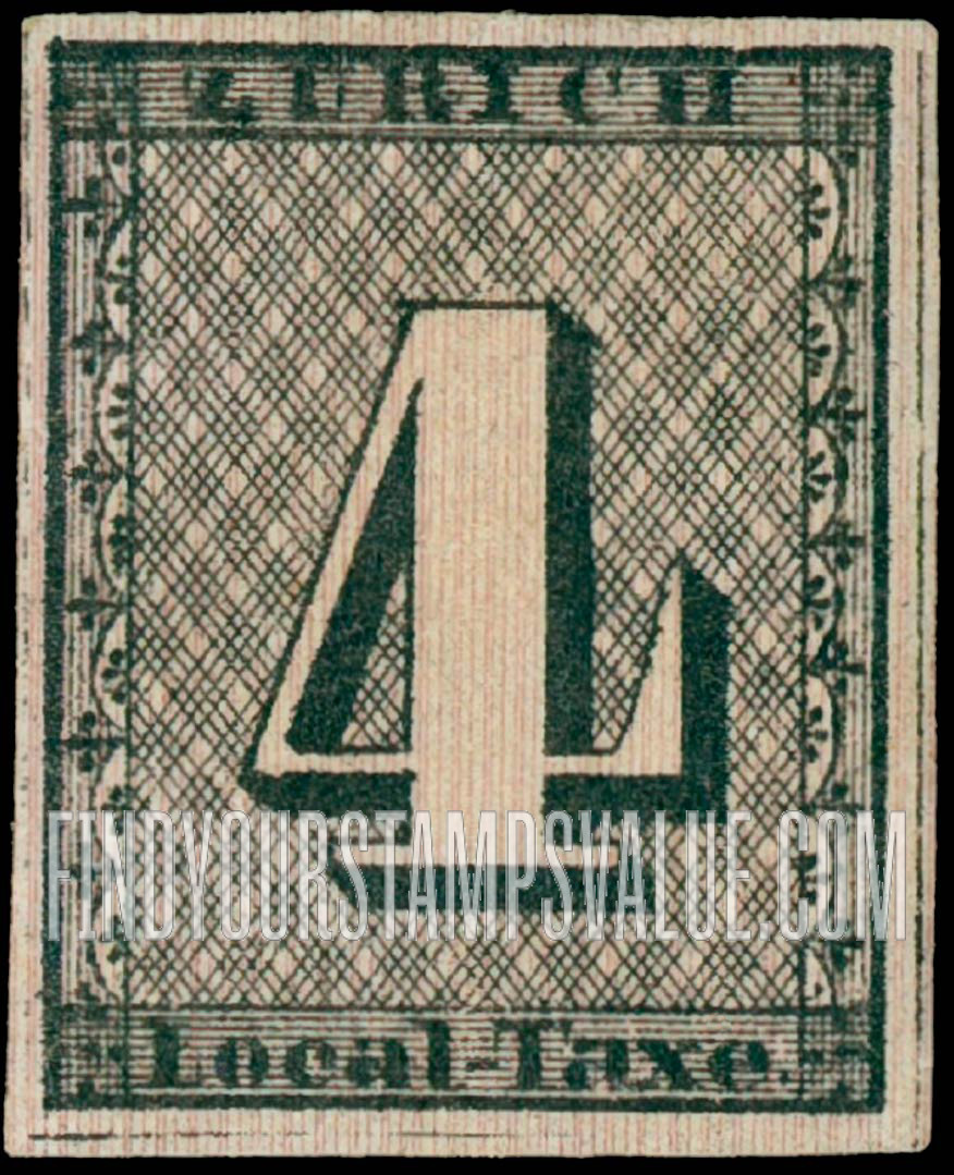FindYourStampsValue: Cantonal Administration, Zurich: Numerals of Value