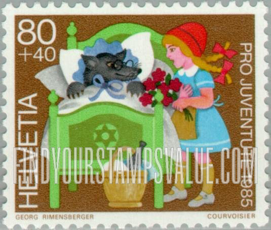 FindYourStampsValue: Semi-Postal: Little Red Riding Hood