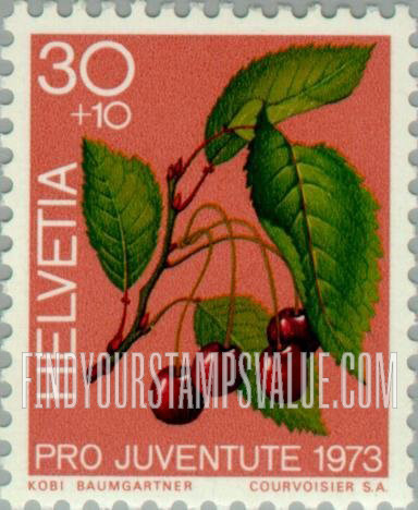 FindYourStampsValue: Semi-Postal, Fruits of the Forest: Sweet cherries