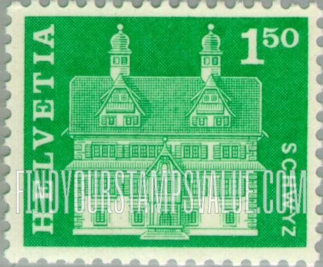 FindYourStampsValue: Federal Administration: Reding house, Schwyz