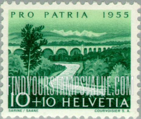 FindYourStampsValue: Semi-Postal, Views: Saane river