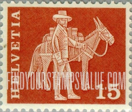 FindYourStampsValue: Federal Administration: Messenger and pack animal