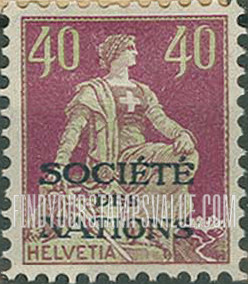 FindYourStampsValue: For The League of Nations: Helvetia