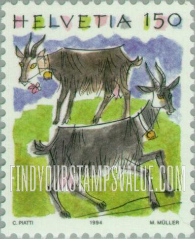 FindYourStampsValue: Federal Administration, Animals: Goats
