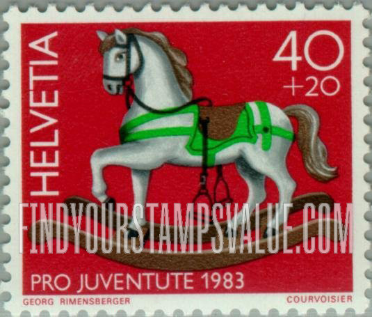FindYourStampsValue: Semi-Postal, Antique Toys: Rocking horse, 1826