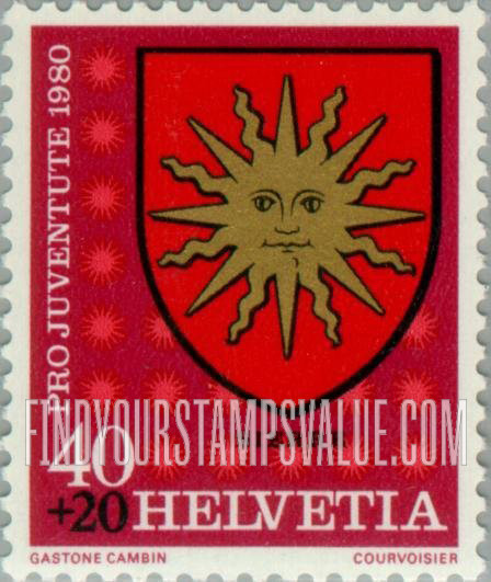 FindYourStampsValue: Semi-Postal, Communal Arms: Sierre