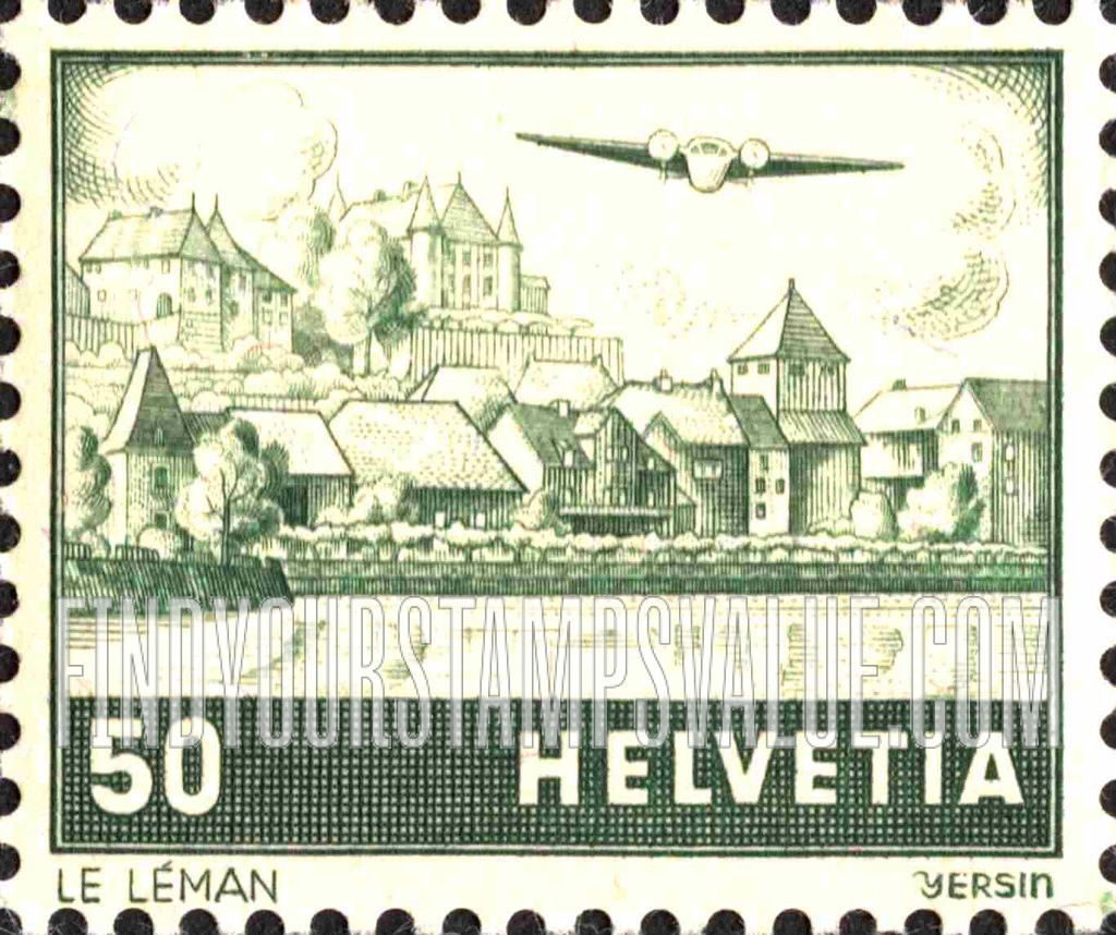 FindYourStampsValue: Air Post: Lake Geneva
