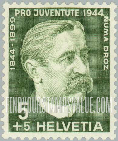 FindYourStampsValue: Semi-Postal: Numa Droz