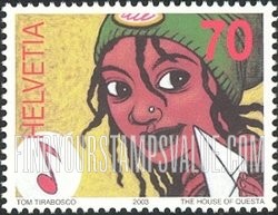 FindYourStampsValue: Federal Administration, Comic Strip Art: Envelope and Woman, musical note