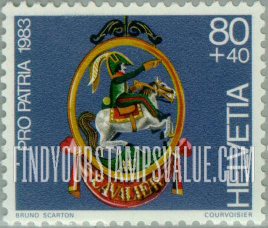 FindYourStampsValue: Semi-Postal: Au Cavalier Inn, Vaud